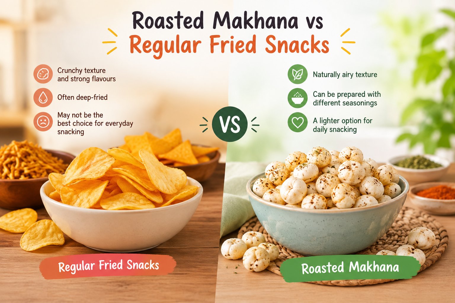 fried vs makhana