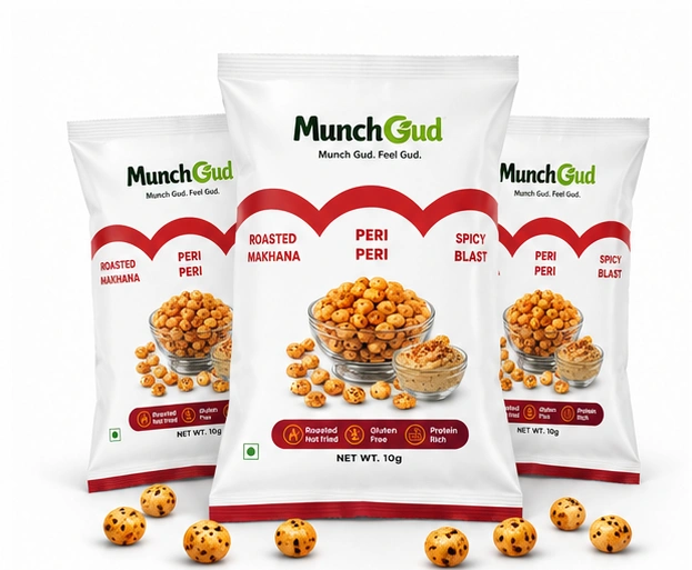 Roasted Peri Peri Makhana– Pack of 10 (10g each)