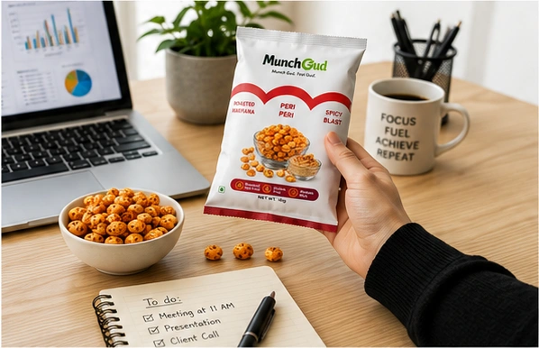 Roasted Peri Peri Makhana– Pack of 10 (10g each) gallery thumbnail