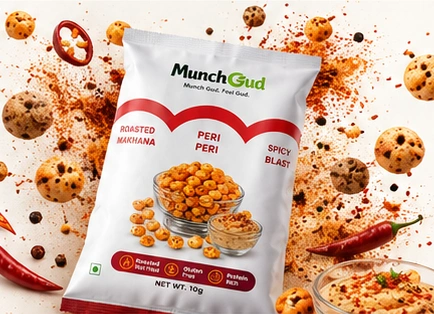 Roasted Peri Peri Makhana– Pack of 10 (10g each) gallery thumbnail