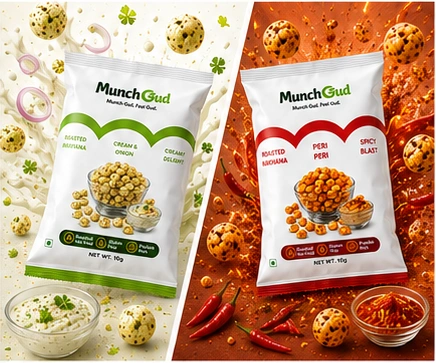 Combo – Roasted Peri Peri & Cream & Onion Makhana (10 x 10g) gallery thumbnail