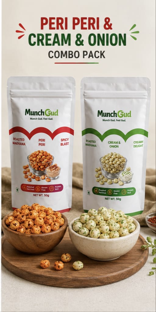 Combo – Roasted Peri Peri & Cream & Onion Makhana (2 x 50g)