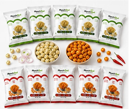 Combo – Roasted Peri Peri & Cream & Onion Makhana (10 x 10g) gallery thumbnail